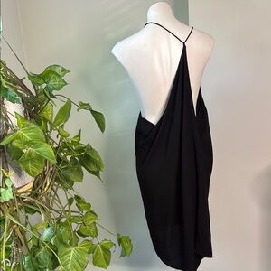 Ama and Leopold Black Rayon Sundress High/Low small